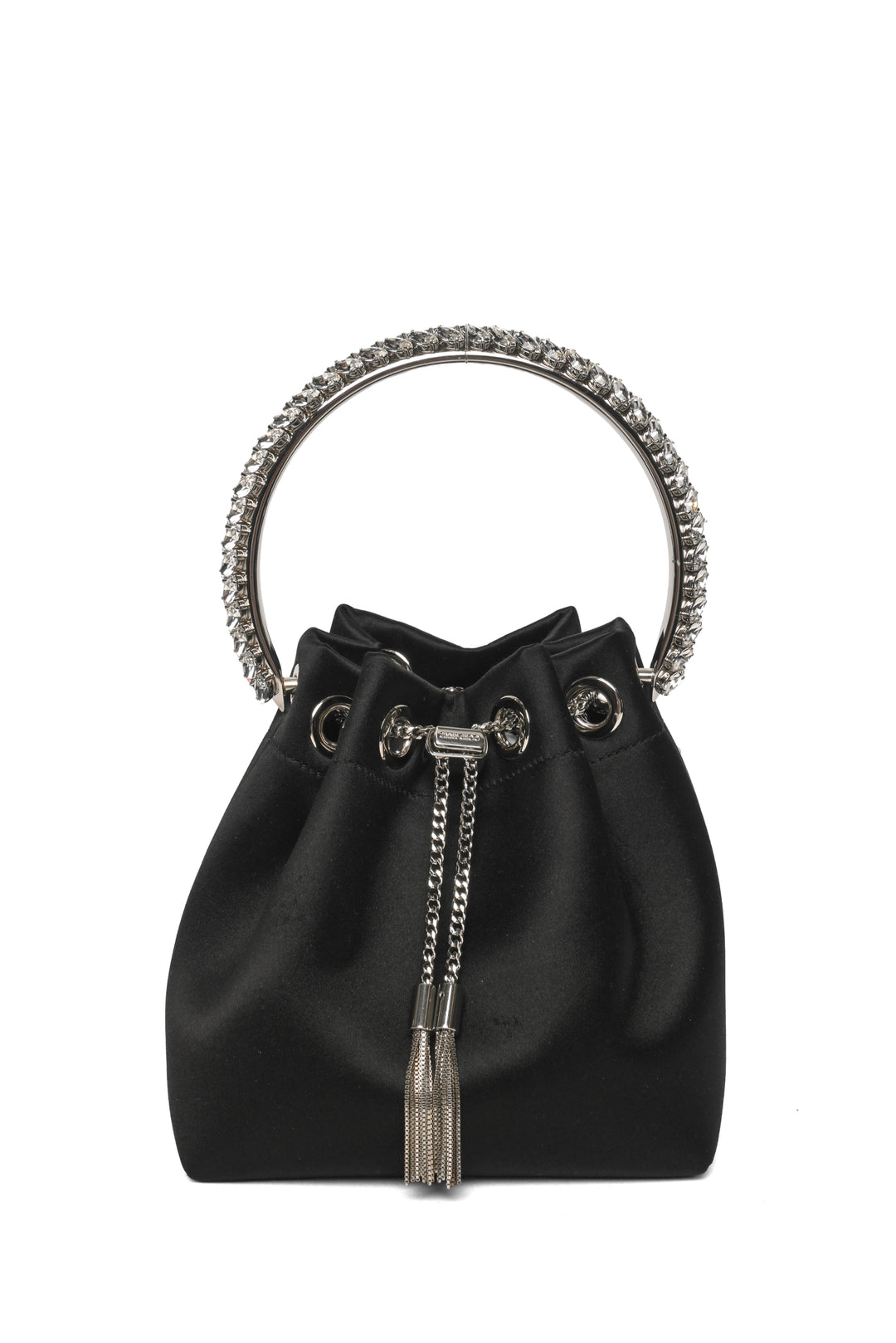 Jimmy Choo Bon Bon Satin Crystal Handle Bag