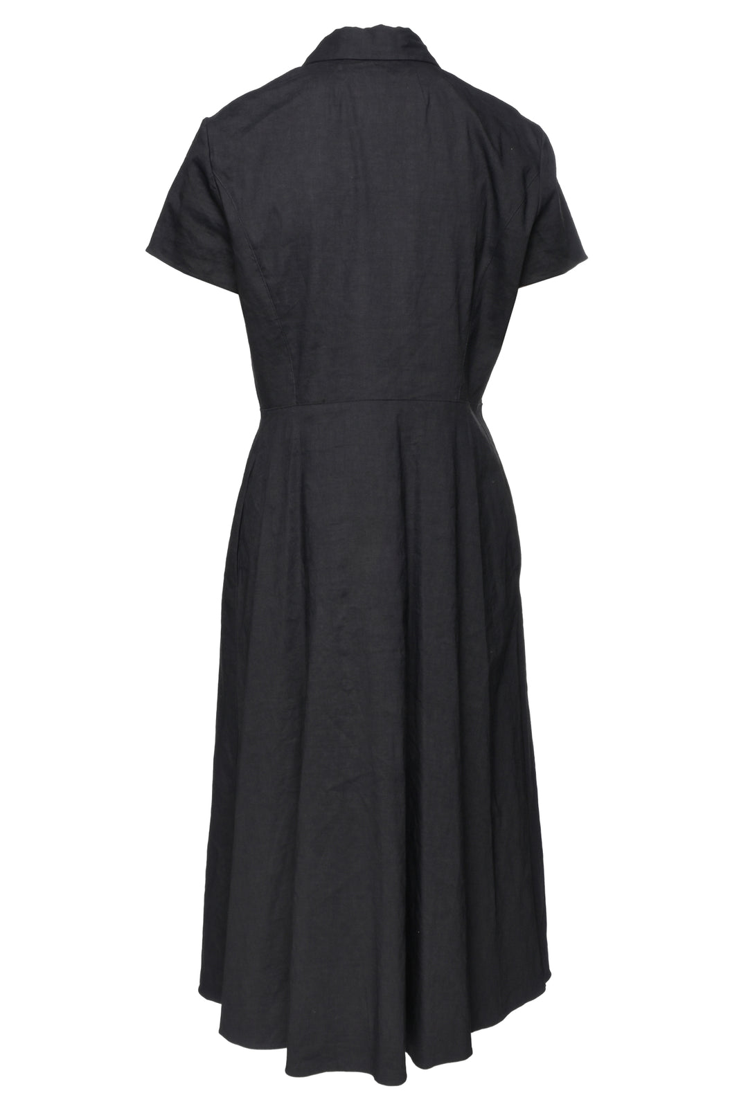 Theory Size 12 Linen-Blend Midi Shirt Dress