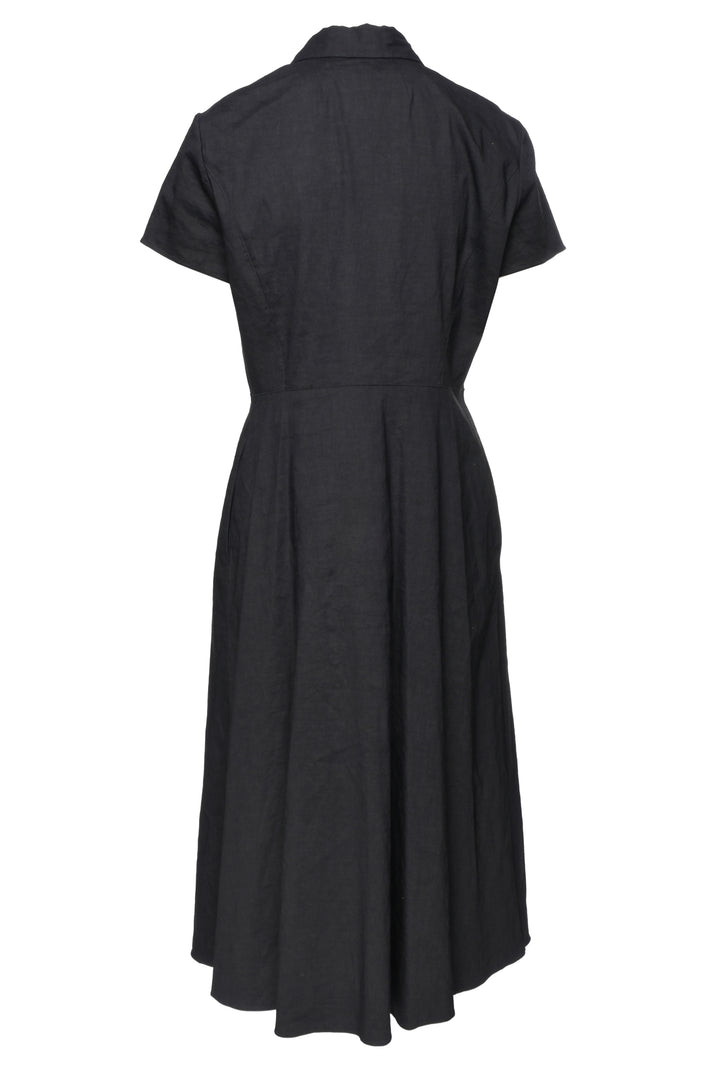 Theory Size 12 Linen-Blend Midi Shirt Dress