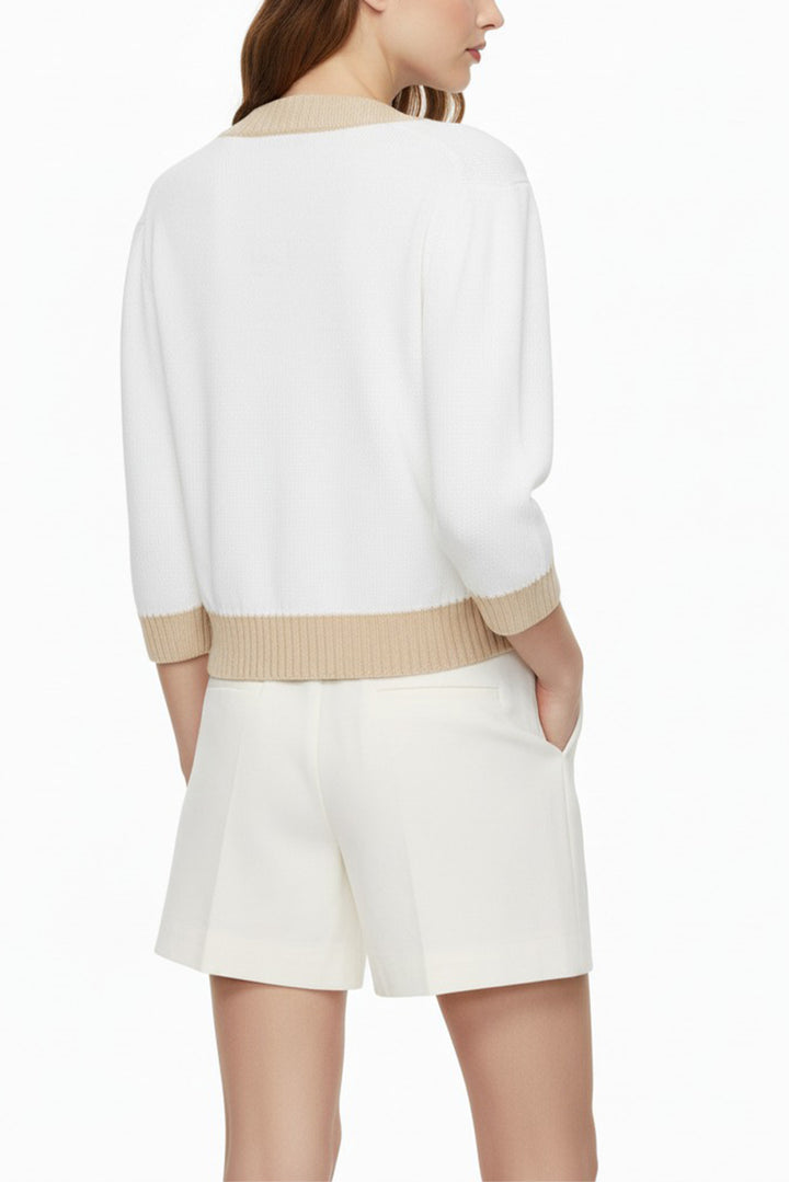 Prada Size 42 2023 Cropped Cotton Cardigan