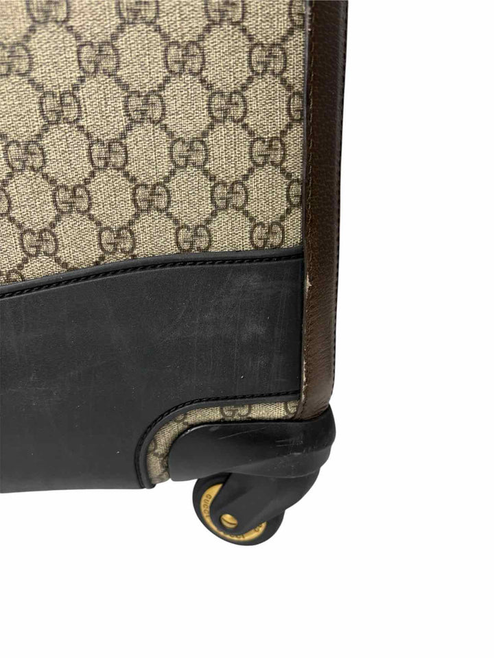 Gucci GG Supreme Web Carry On Rolling Travel Bag Luggage
