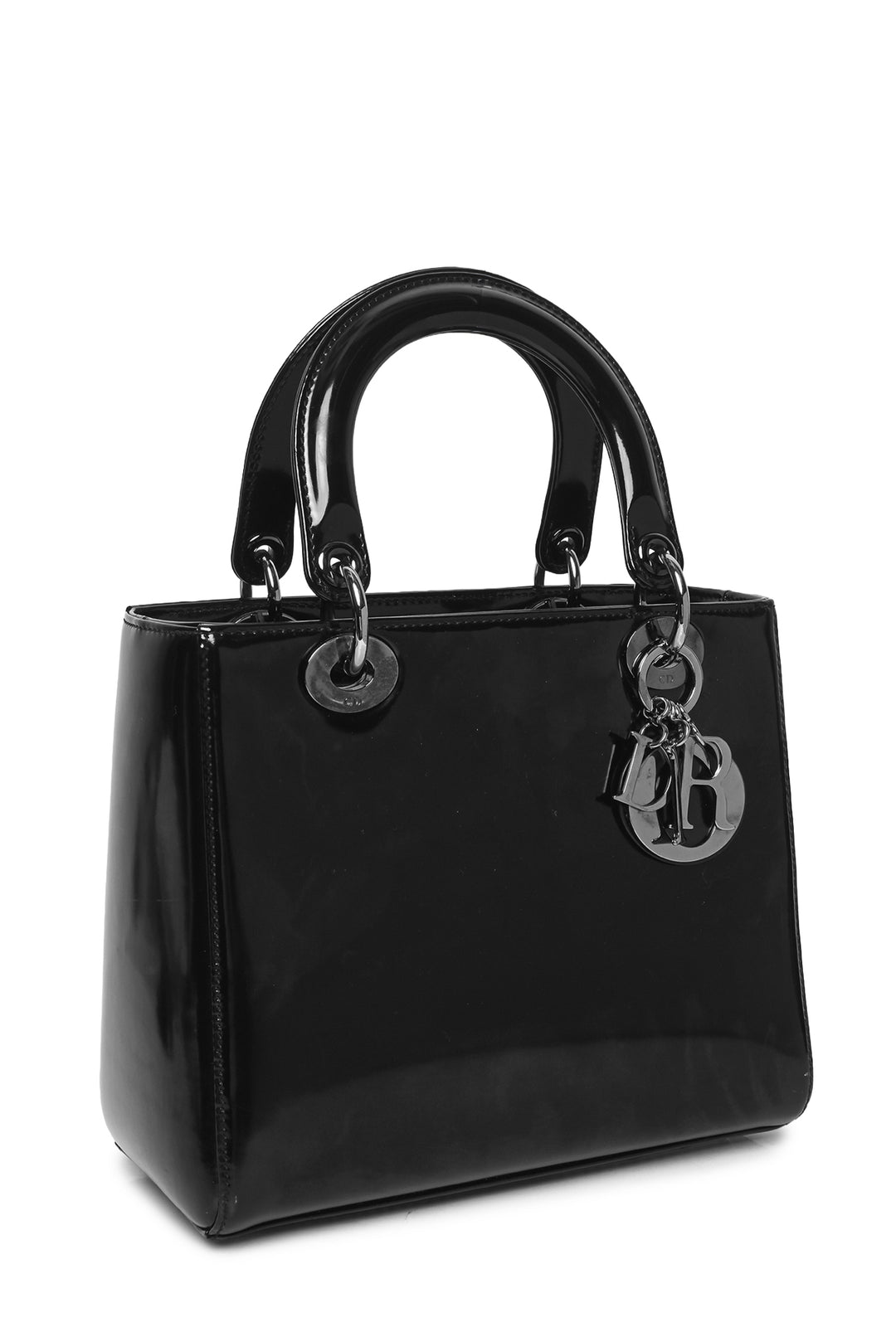 Dior 2013 Medium Patent Smooth Leather Lady Dior Bag
