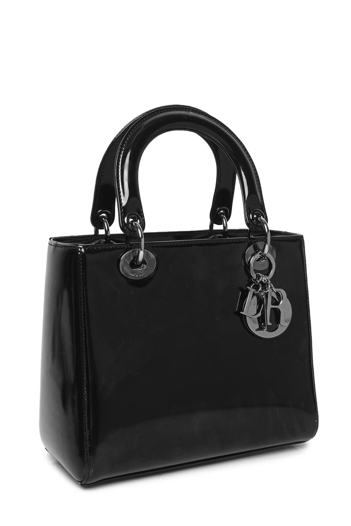 Dior 2013 Medium Patent Smooth Leather Lady Dior Bag