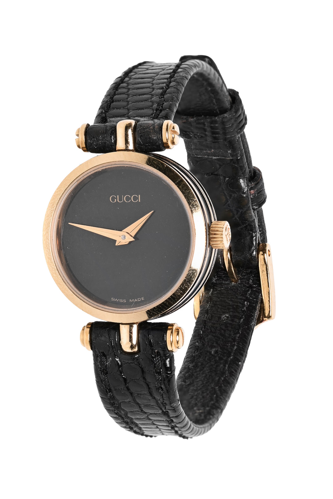 Gucci Vintage Gold Plated Stainless Steel Stack 22 MM Quartz Watch