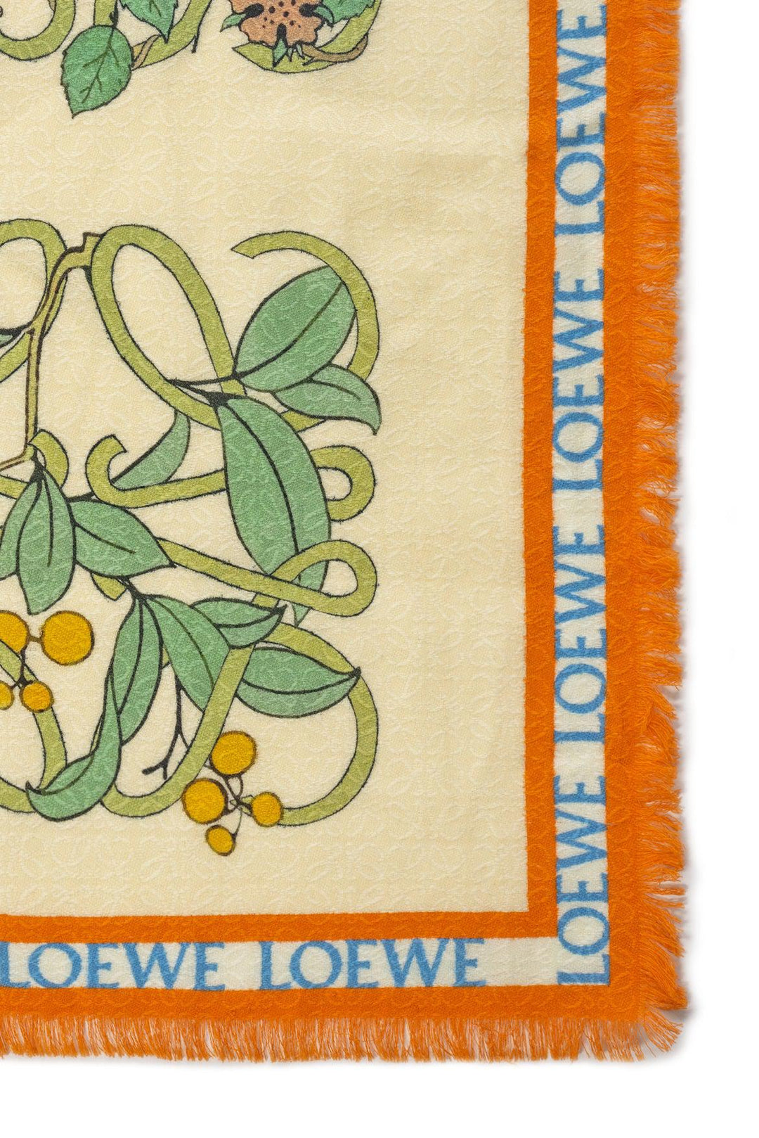 Loewe Herbarium Cotton, Wool & Silk Blend Square Scarf