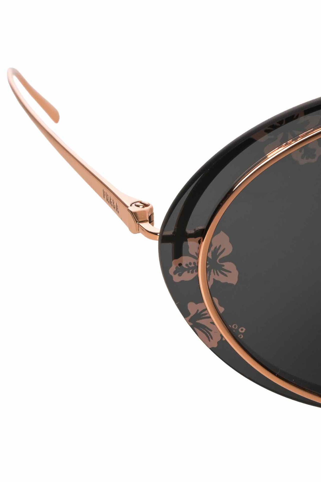 Prada Floral Oval Frameless Sunglasses