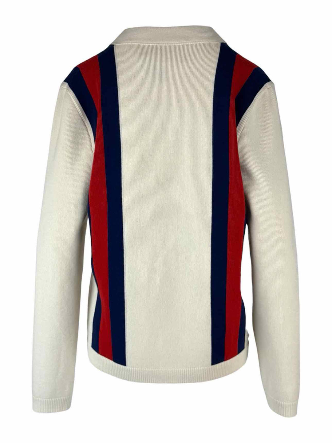 Gucci Size S Men's Wool & Cashmere Blend Shoulder Stripes Cardigan