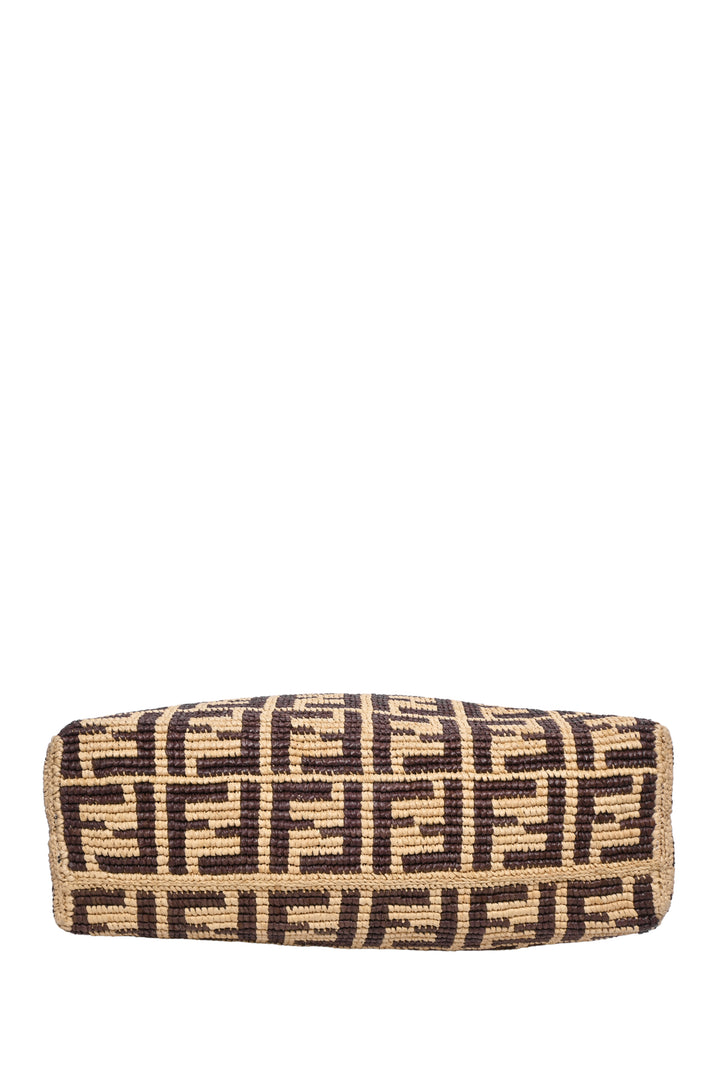 Fendi Large Roll FF Raffia Tote