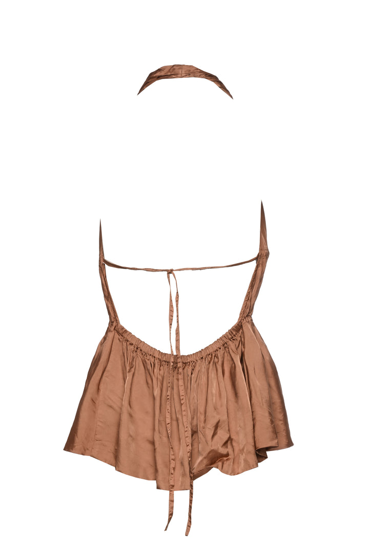 Dries Van Noten Size 36 Gathered Halterneck Top