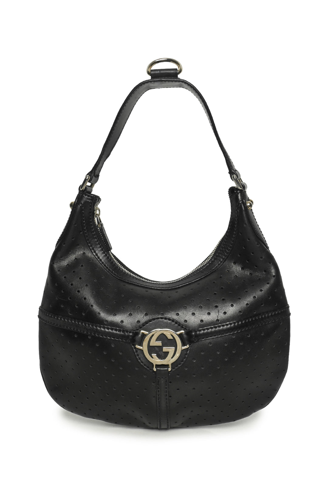 Gucci Perforated Leather Reins Hobo