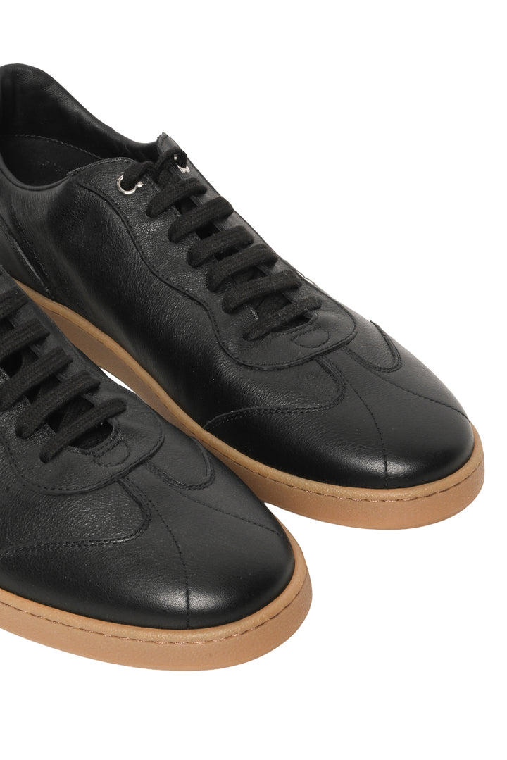 Salvatore Ferragamo Size 9 Men's Venna Logo Leather Sneakers