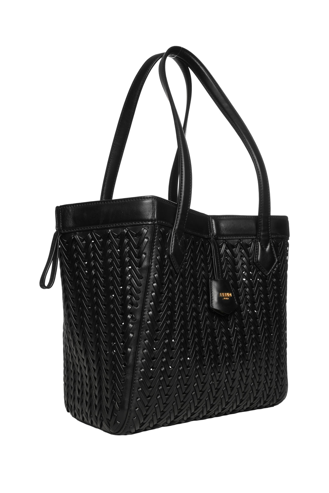 Fendi Interlaced Leather Medium Origami Tote
