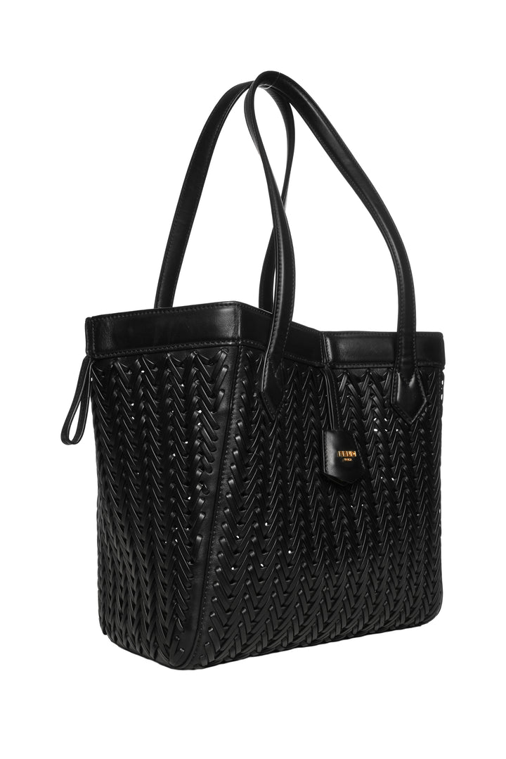 Fendi Interlaced Leather Medium Origami Tote