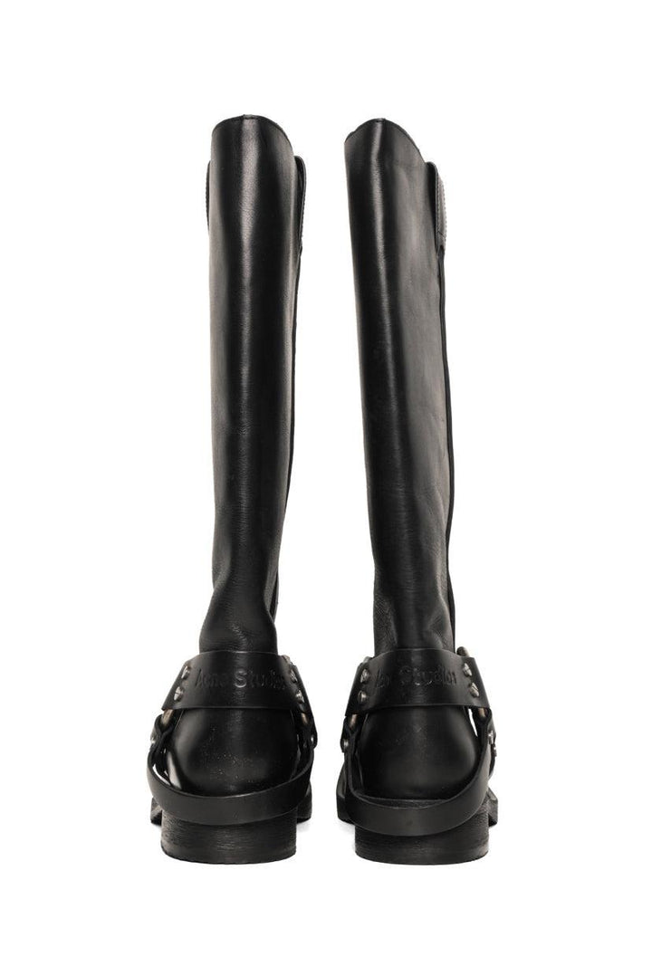 Acne Size 40 Leather Buckle Boots