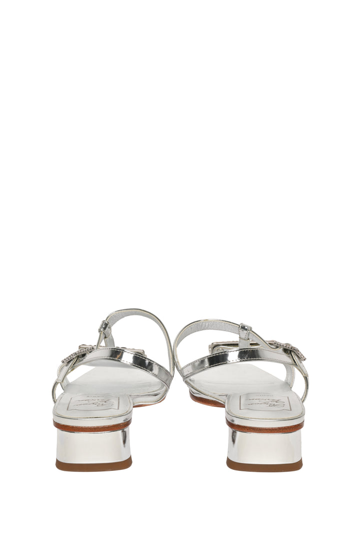 Roger Vivier Size 36 Embellished Bikiviv' Leather Sandals