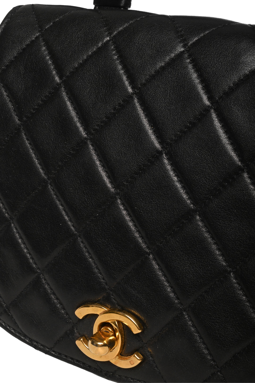Chanel 1989-1991 Vintage Quilted CC Belt Bag
