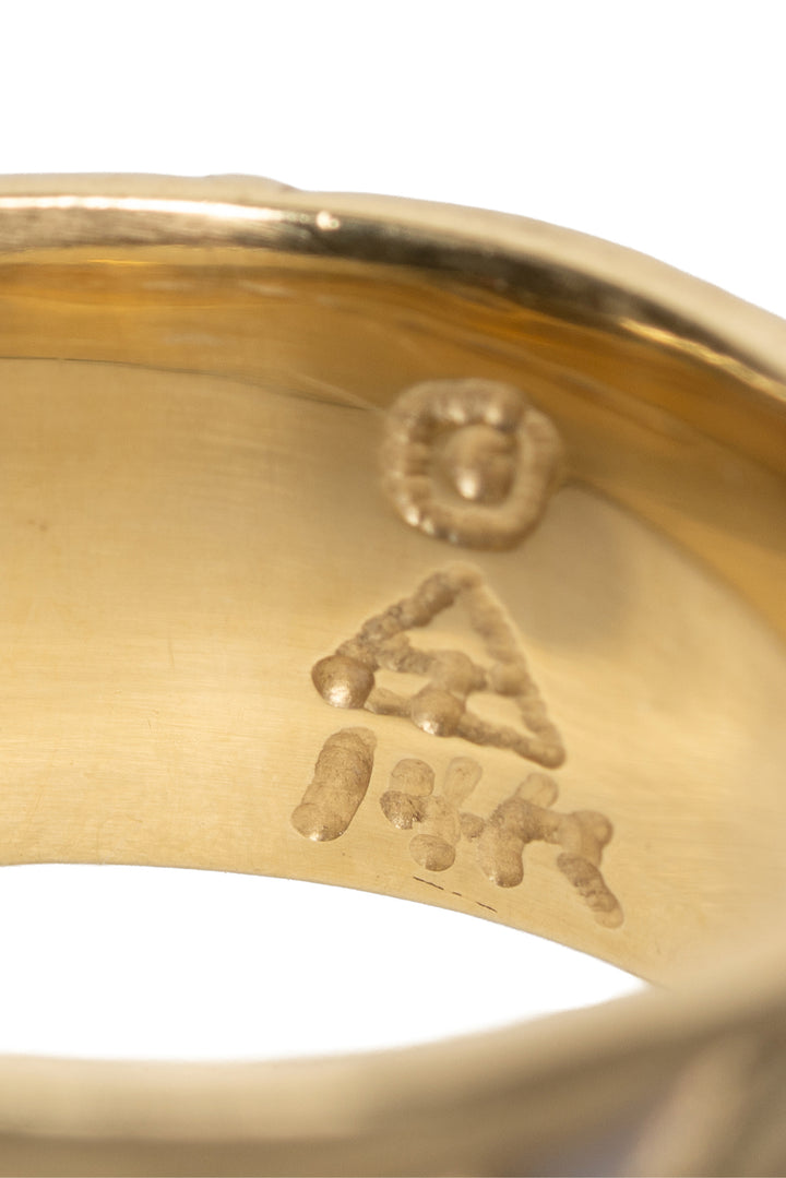 14k Yellow Gold Textured Ring