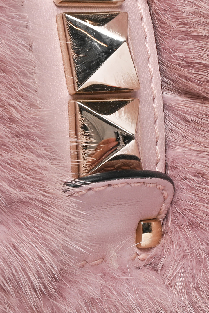 Valentino Small Mink Glam Lock Shoulder Bag