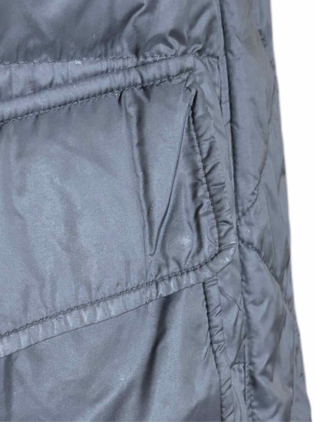 Burberry London Size 46 Quilted Poly Fur Trimmed Coat