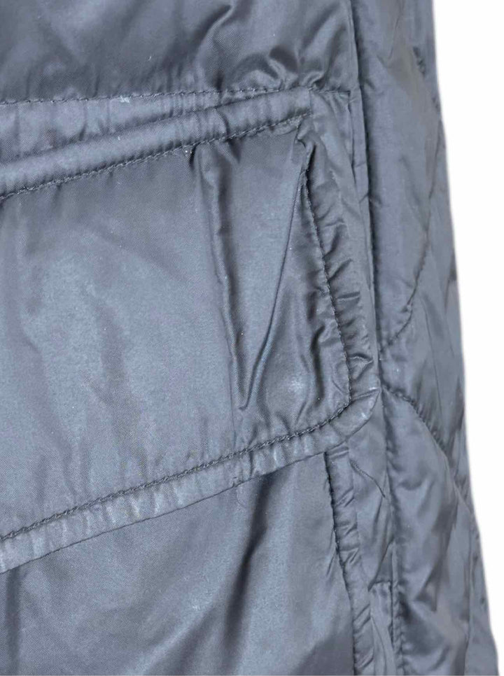 Burberry London Size 46 Quilted Poly Fur Trimmed Coat