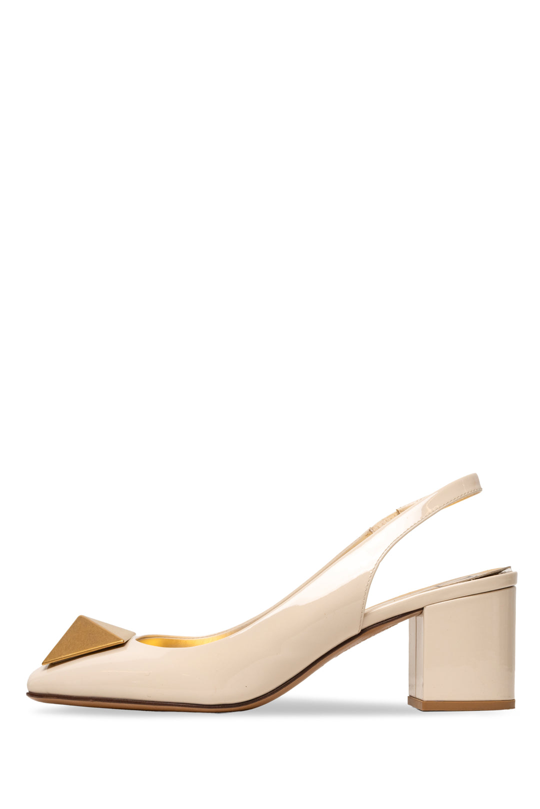 Valentino Size 36 One Stud Patent Leather Slingback Pumps