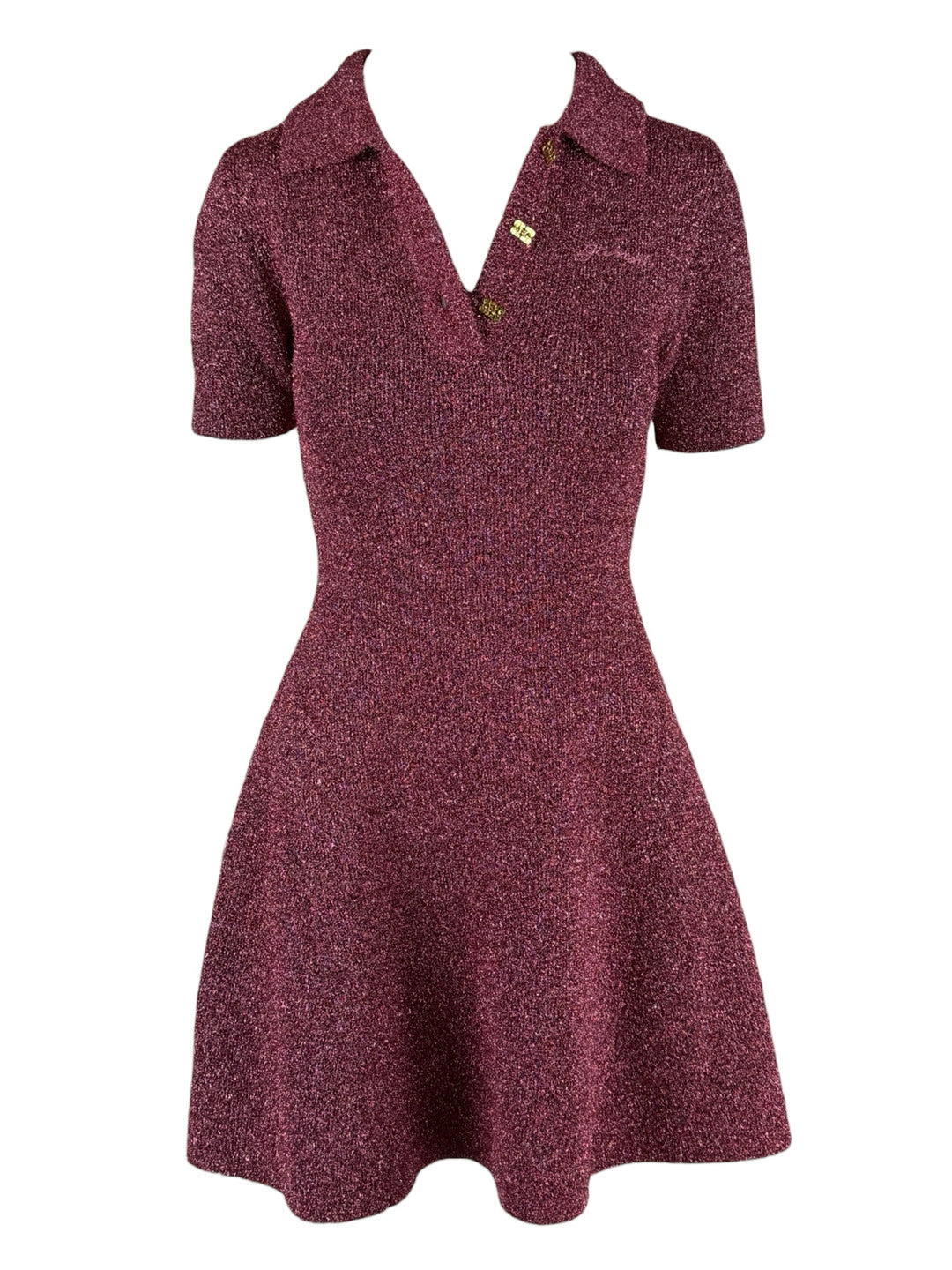 Ganni Size S Sparkle Doubleface Mini Dress