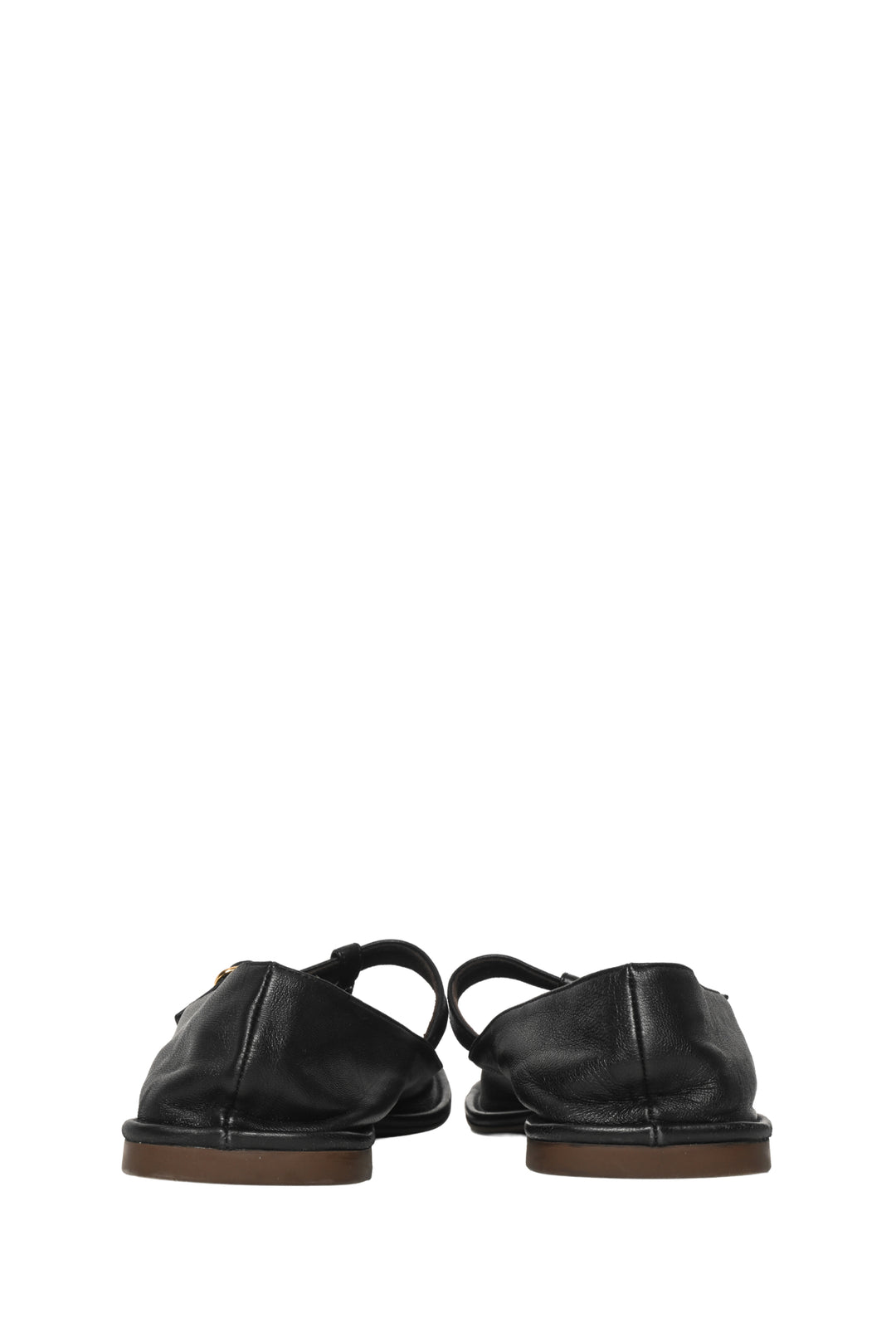 The Row Size 38 Square T-Strap Leather Flats