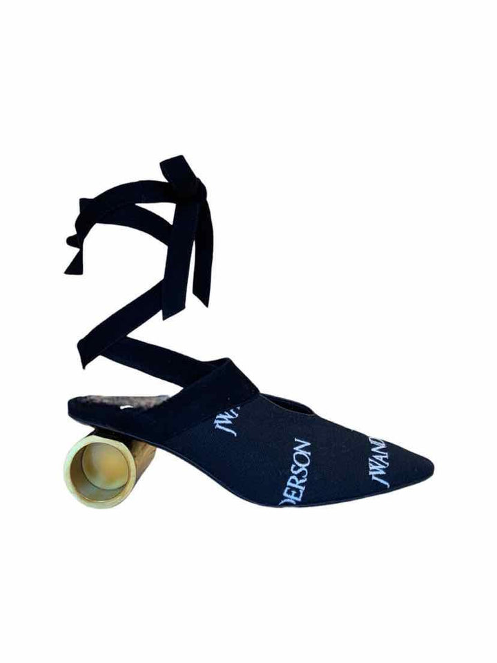 JW Anderson Size 37 Lace Up Logomania Mules