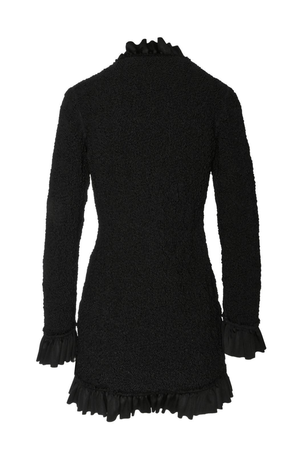 Alexander Wang Size M Long Ruffle Smocked Jersey Jacket