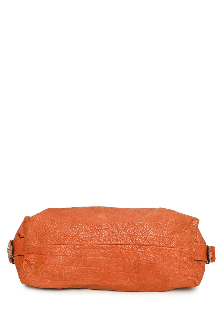 Gucci Textured Leather Bamboo Bar Tote