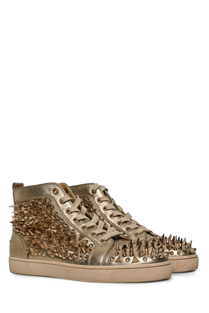 Louboutin Size 44 Men's Louis Spike High Top Sneakers
