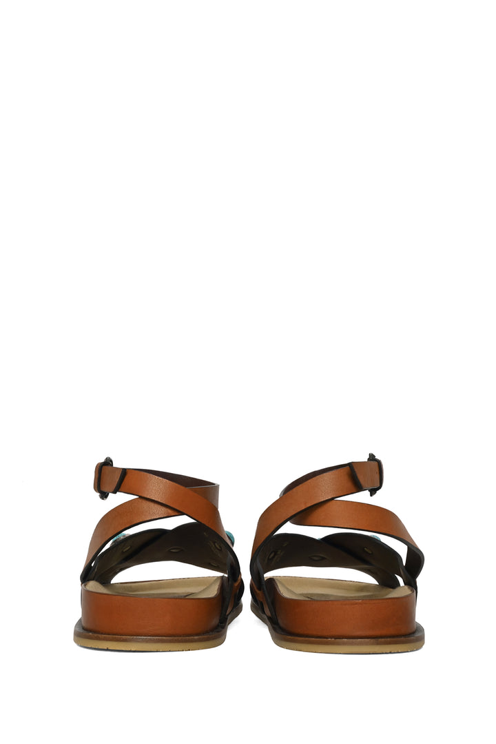 Etro Size 40 Crown Me Leather Sandals