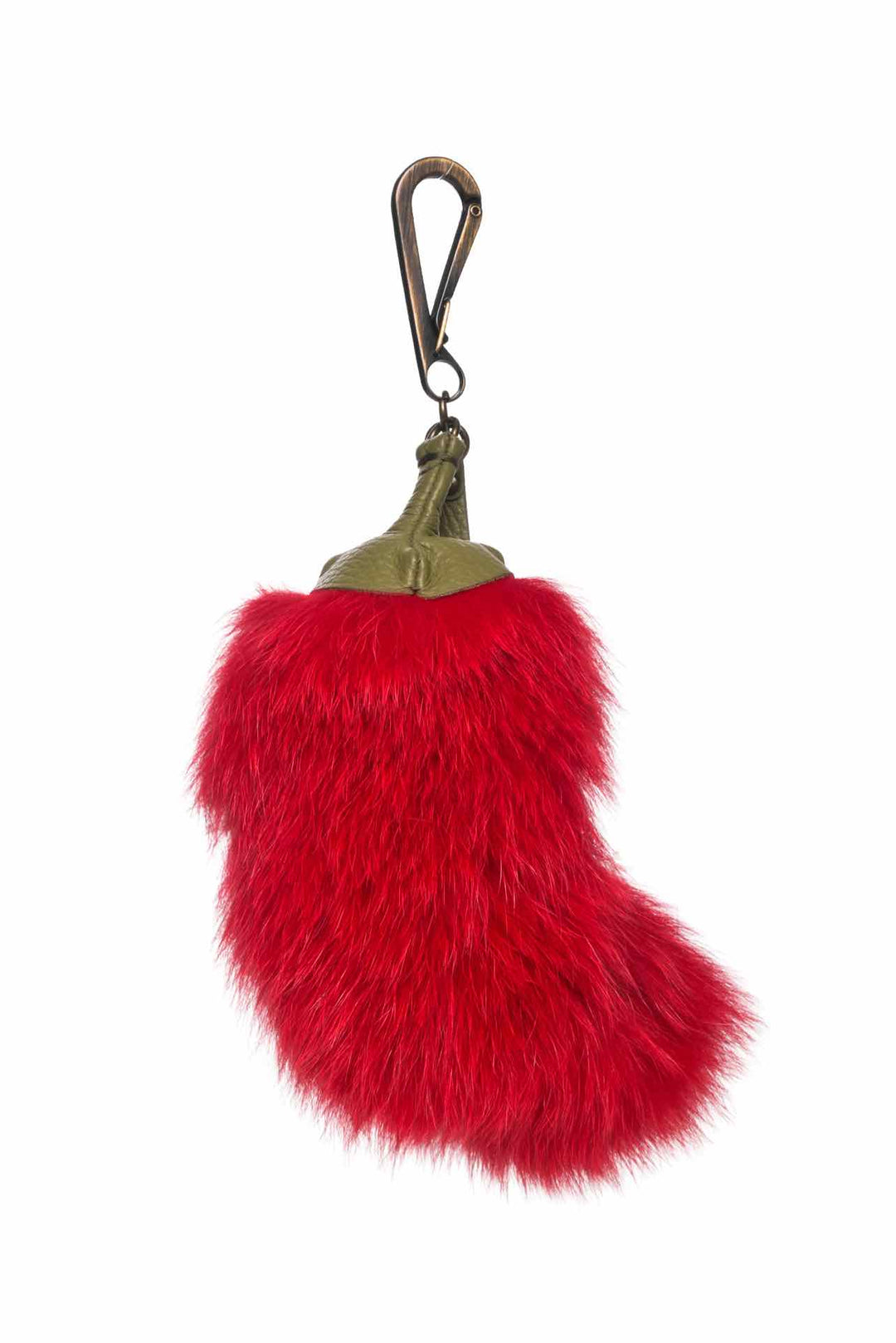 Mr & Mrs Italy Fox Fur Chilli Pepper Keychain
