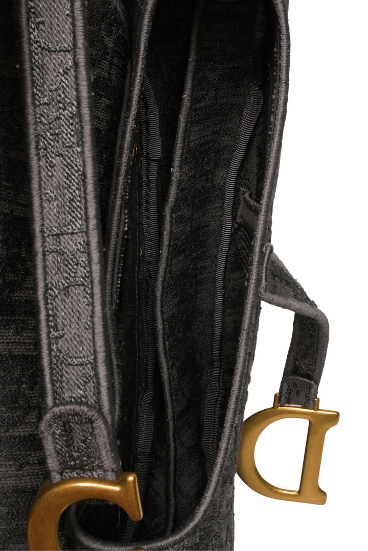 Dior 2020 Oblique Canvas Medium Saddle Bag