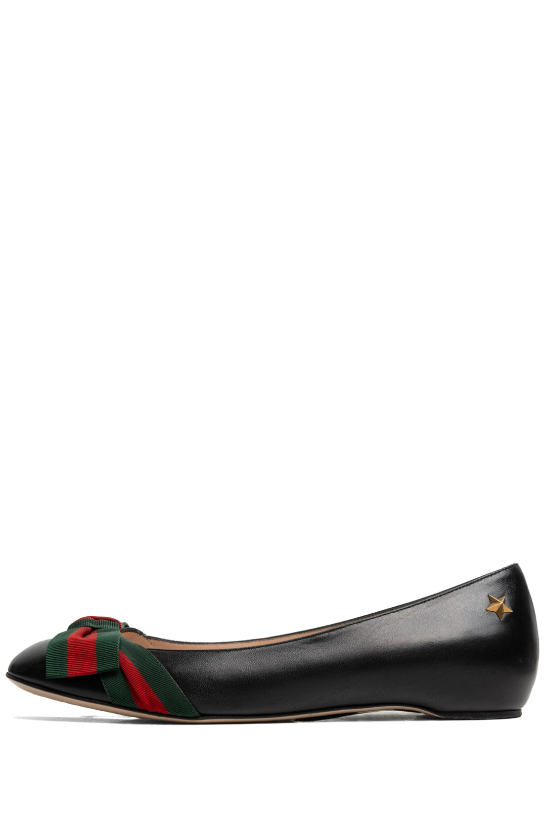 Gucci Size 38 Web Bow Ballet Flats