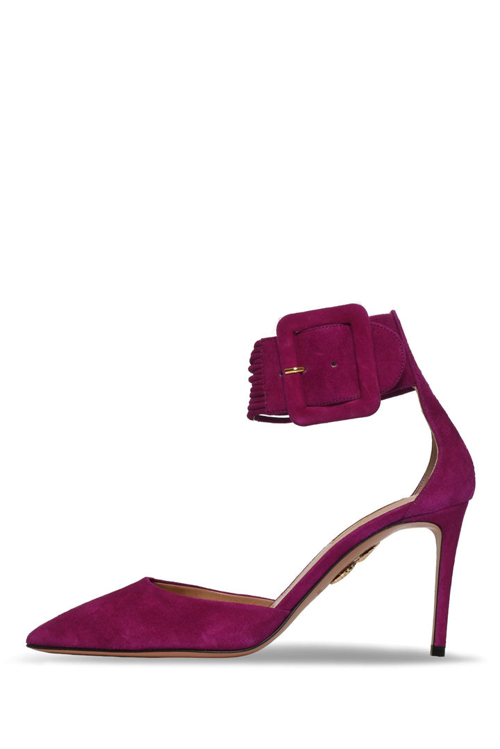 Aquazzura Size 37.5 Suede Casablanca Pumps