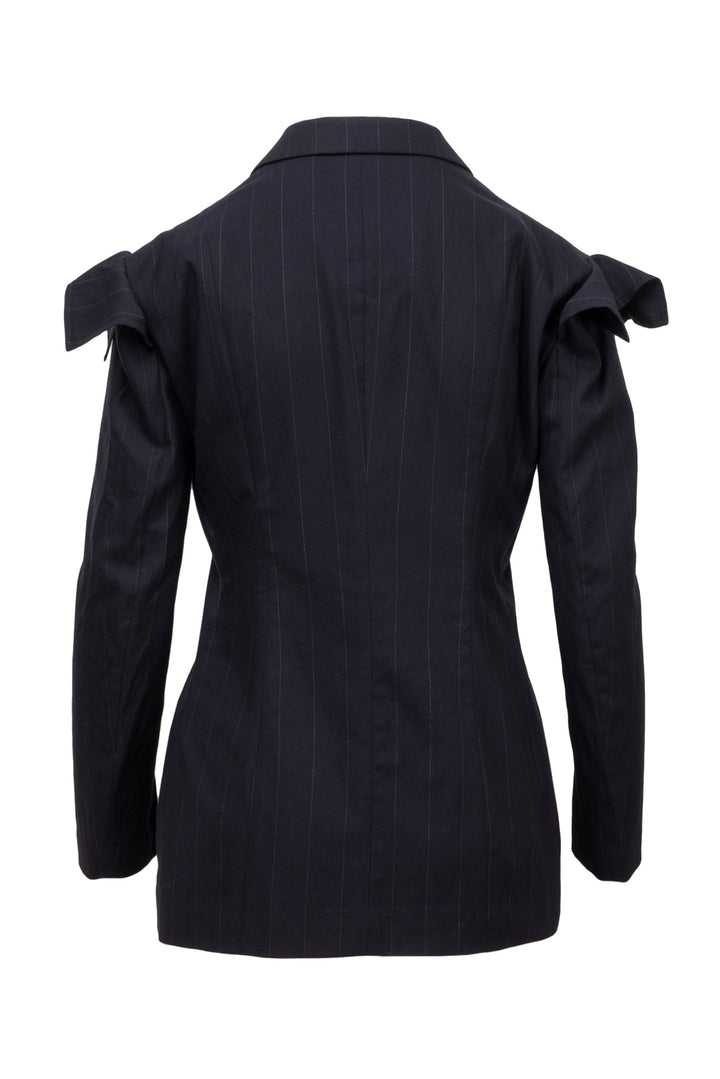 Y's Size 2 Pinstripe Cutout Blazer