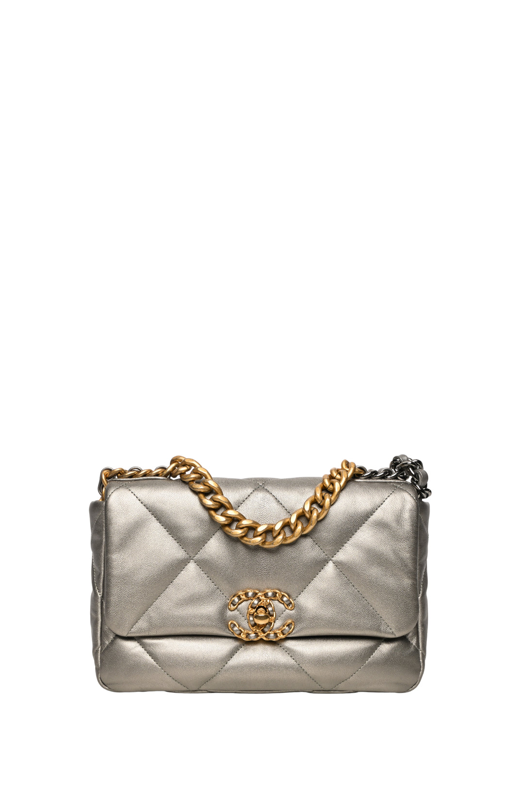 Chanel 2020 Small 2-Tone Quilted 'Chanel 19' Flap Bag