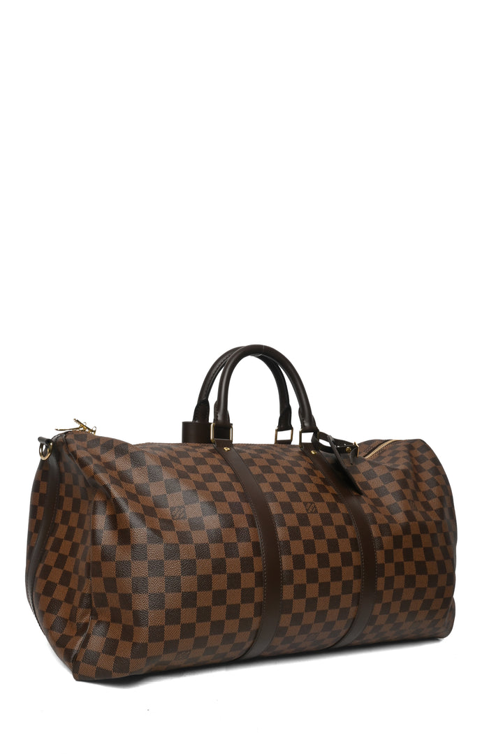 Louis Vuitton 2022 Damier Ebene Keepall Bandouliere 55