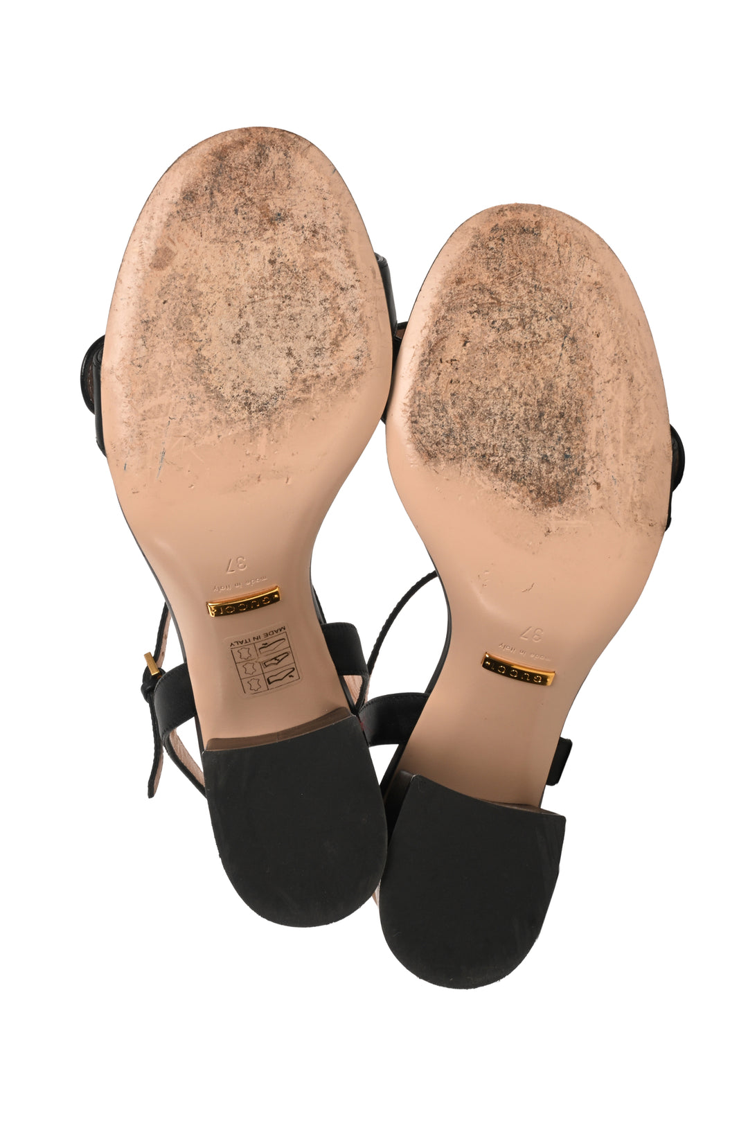 Gucci Size 37 GG Marmont Ankle Wrap Sandals