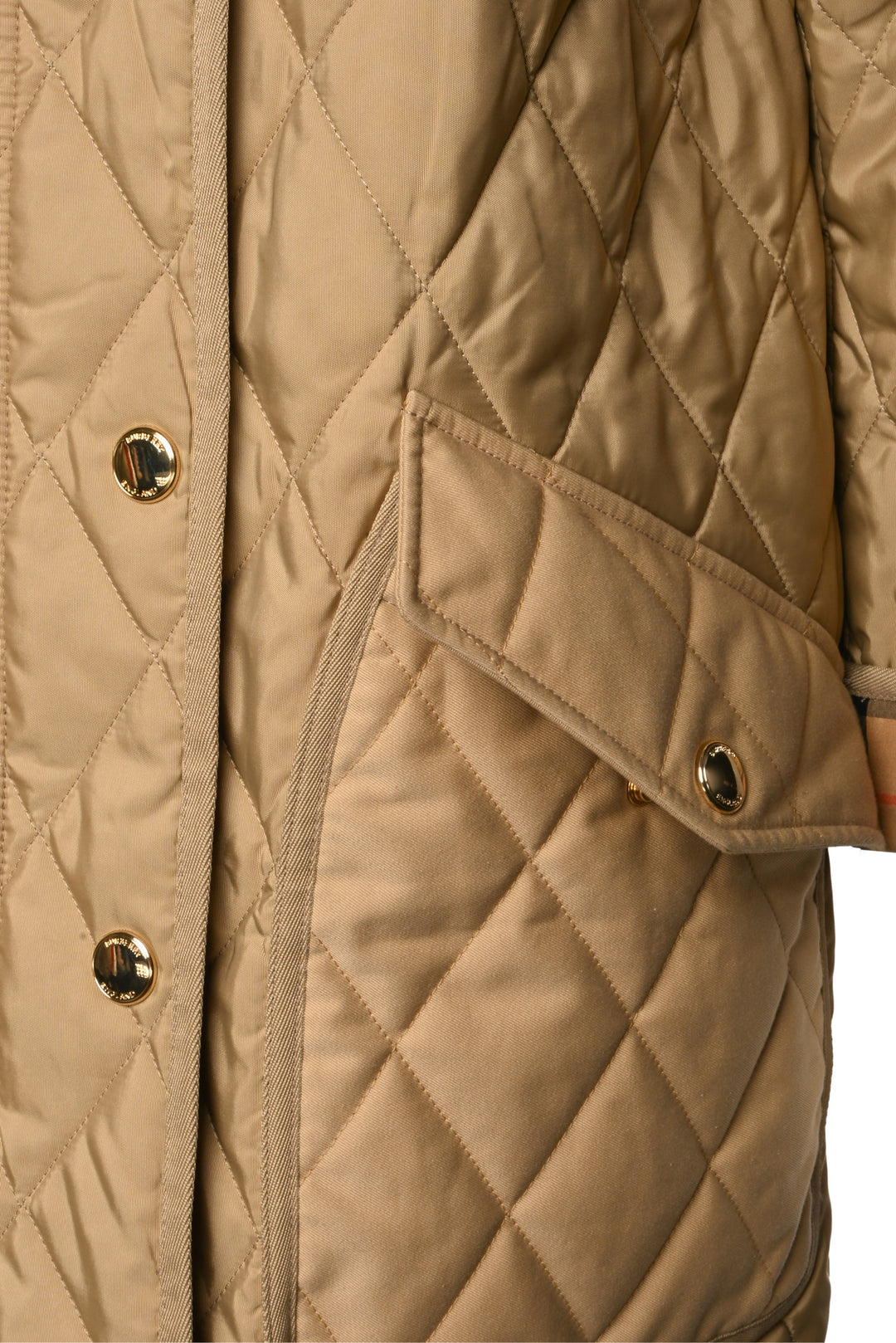 Burberry Size S Quilted Roxby Hooded Coat