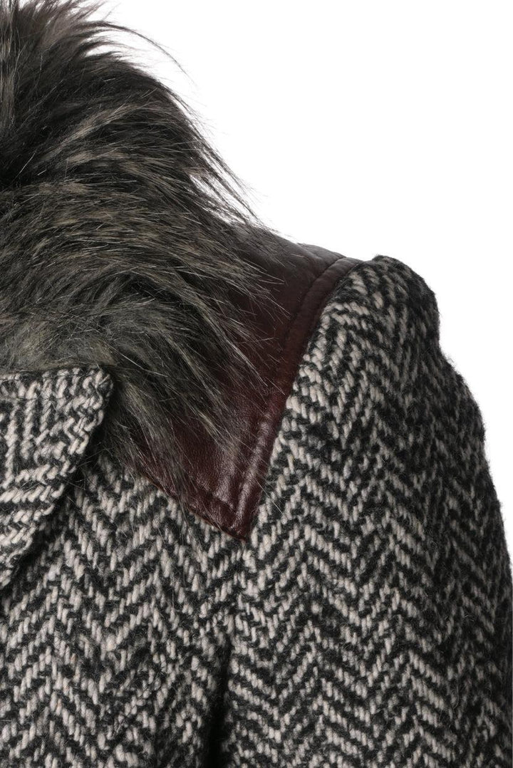 Smythe Size 6 Faux Fur Trimmed Blazer