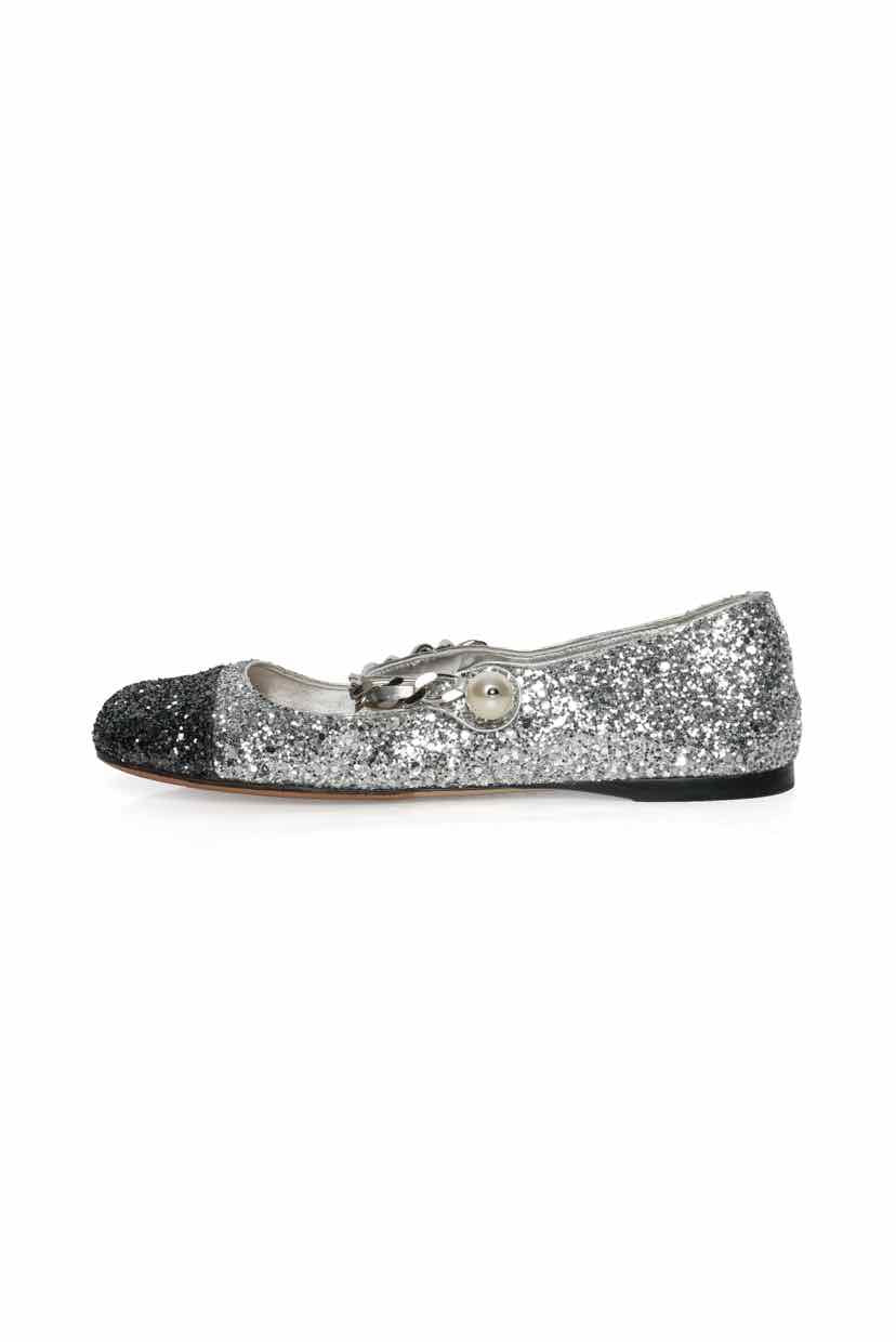 Miu Miu Size 36 Glitter BalletFlats