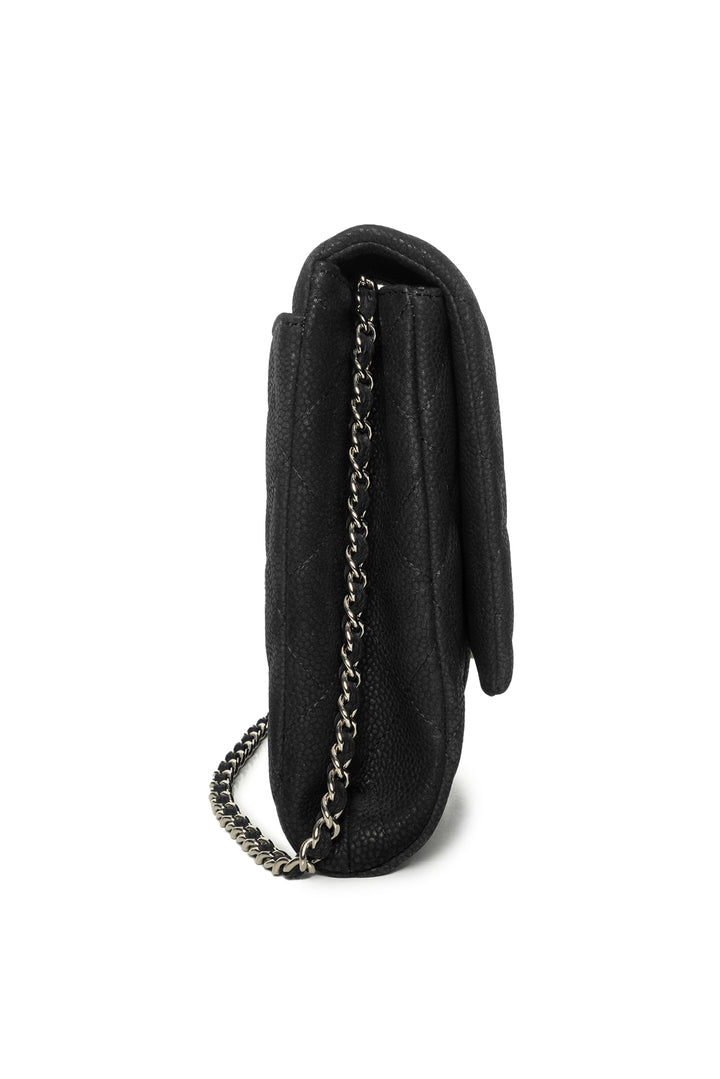 Chanel 2012-2013 Classic Quilted Nubuck Leather Chain Clutch Shoulder Bag