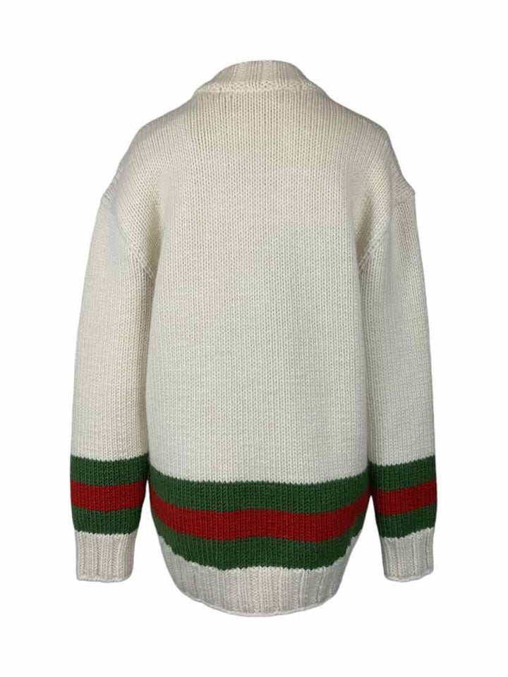 Gucci Size M Web Wool Cardigan