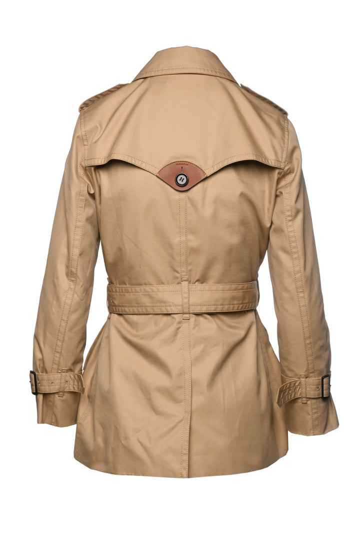 Coach Size S Mid Length Trench Coat