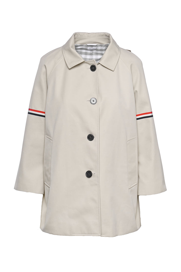 Thom Browne Size 38 Cotton Twill Car Coat