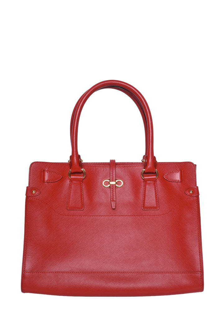 Salvatore Ferragamo Saffiano Leather Briana Small Tote