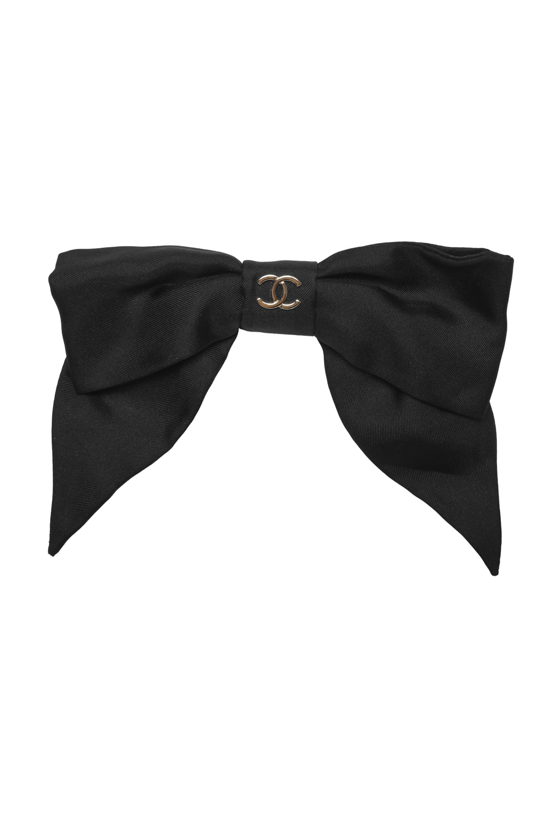 Chanel 2024 Silk Bow CC Hair Clip