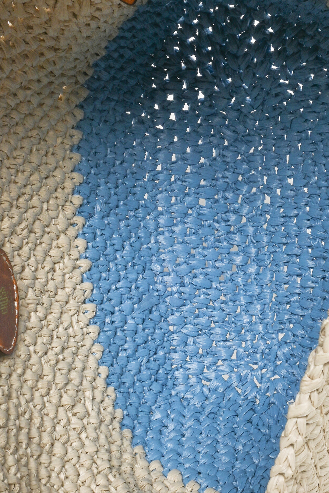 Mark Cross Leather & Raffia Tote